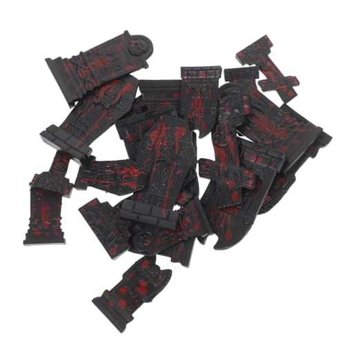 Beaupretty 20 Stück Teiliges Halloween Grabstein Dekorationsset Kleine Realistische Grabsteine Gemischter Stil mit Blutigen Details Leichte Party-deko für Gruselige Halloween-atmosphäre und von Beaupretty
