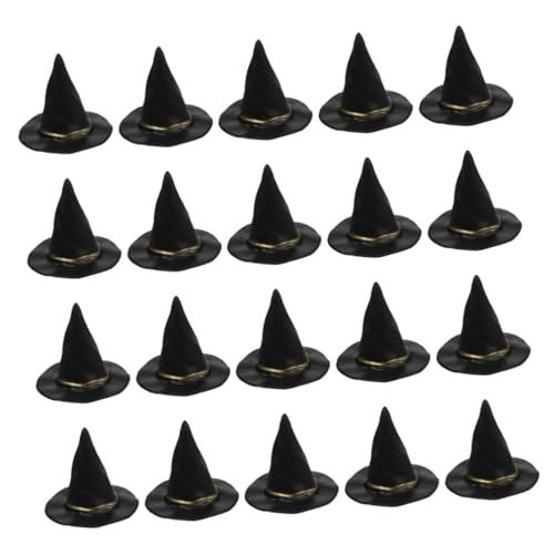 Beaupretty 20 Stück Teiliges Hexenhüte für Halloween Dekorationen Miniatur Wizard Hüte für Bastelarbeiten Puppenhaus Zubehör Sicher und Robust für Kreative Diy Projekte von Beaupretty
