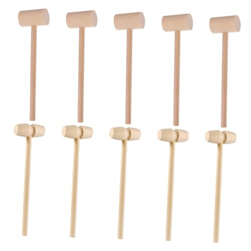 Beaupretty 20 Stück Teiliges Holzhammer Set für Praktisches Seafood Hammer Set zum Krabbenknacken Leichter Mallet für Harte Schalen Vielseitig für Küchen und Bastelanwendungen von Beaupretty