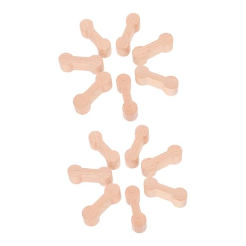 Beaupretty 20 Stück Teiliges Holzspielzeug Eisenbahn Gleisverbinder Hundeknochen Form Robuster Schienenadapter für Stabile Verbindung Bahnschienen Zubehör zur Feinmotorikförderung von Beaupretty