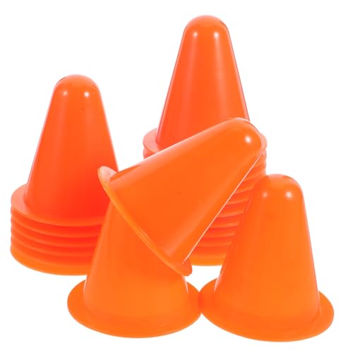 Beaupretty 20 Stück Teiliges Kleines Stapelbares Trainingspylonenset für Rollschuhlaufen und Fußball Leichte Kompakte Markierungskegel für Geschwindigkeits und Agilitätstraining für Indoor von Beaupretty