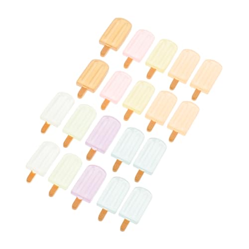 Beaupretty 20 Stück Teiliges Leuchtende Am Stiel Resin Charms DIY Puppenhaus Dekoration Realistische Simulation Bunte Handgemachte Lebensmittel für Kreative Bastelprojekte von Beaupretty