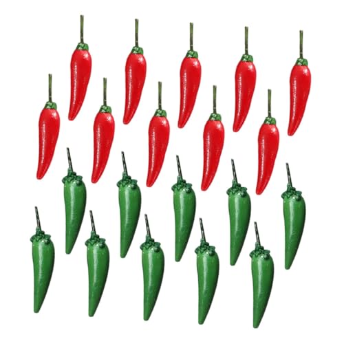 Beaupretty 20 Stück Teiliges Mini Chili Paprika Modell aus Kunstharz Lebensechte Nachbildung für Küchen Dekoration Puppenhaus Zubehör und Kreative Projekte Falsches Gemüse Rot und Grün Beaupretty 20 Stück Teiliges Mini Chili Paprika Modell aus Kunstharz Lebensechte Nachbildung für Küchen Dekoration Puppenhaus Zubehör und Kreative Projekte Falsches Gemüse Rot und Grün von Beaupretty
