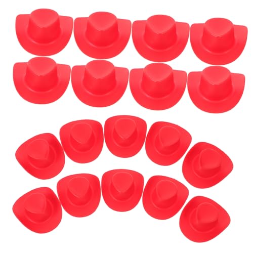 Beaupretty 20 Stück Teiliges Mini Cowgirl Hut Kleine Kunststoffhüte für Puppenhaus Dekoration Western Party Zubehör Wiederverwendbar Leicht und Robust Miniatur Requisiten für DIY von Beaupretty