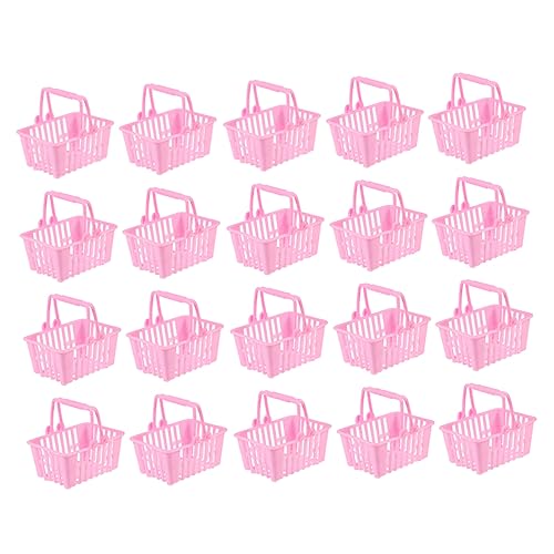 Beaupretty 20 Stück Teiliges Mini Einkaufskorb aus Hochwertigem Kunststoff Realistisch Gestaltete Kleine Einkaufskörbe mit Griffen für Mädchen und Jungen Ab Jahren von Beaupretty