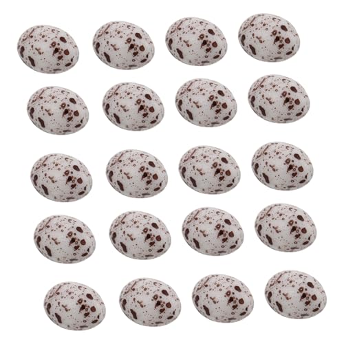 Beaupretty 20 Stück Teiliges Mini Kunststoff Wachteleier Figuren Langlebige Kleine Garten und Schreibtischdekoration Vielseitige Mini Ornamente für Feengärten Regale und Partydeko von Beaupretty