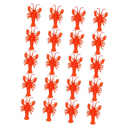 Beaupretty 20 Stück Teiliges Mini Lobster aus Verschleißfestem TPR Material Pädagogisches Interessantes Fake Lobster für Schwimmfähig als Lernspielzeug und Dekoration für Jungen und Mädchen von Beaupretty