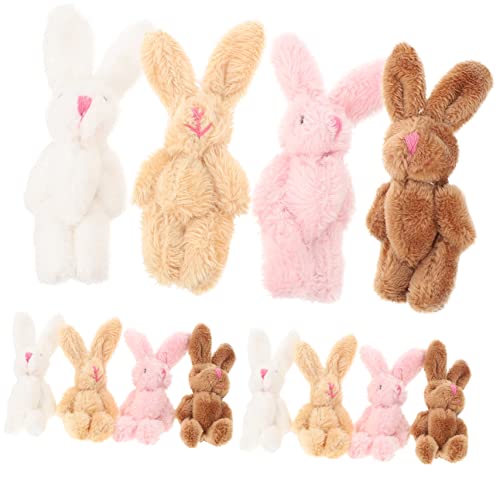Beaupretty 20 Stück Teiliges Mini Plüsch Kaninchen Kleine Bewegliche Bunny Stofftiere Farben Weiche Kuscheltier Deko für Ostern Geburtstag Hochzeit und Party Leichte Handliche Häschen von Beaupretty
