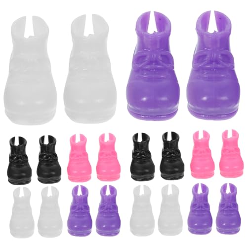 Beaupretty 20 Stück Teiliges Mini Puppenschuh aus Langlebigem Kunststoff Glatte Kanten Farbecht Vielseitig für Mini Haus Puppen Accessoires Micro Landschaft Requisiten von Beaupretty
