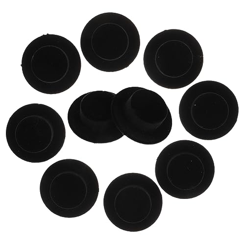 Beaupretty 20 Stück Teiliges Mini Zylinderhut aus Flockiertem Harz Langlebige Puppendeko Accessoires für DIY Bastelarbeiten Weihnachts und Partydekoration Geeignet für Puppen und von Beaupretty