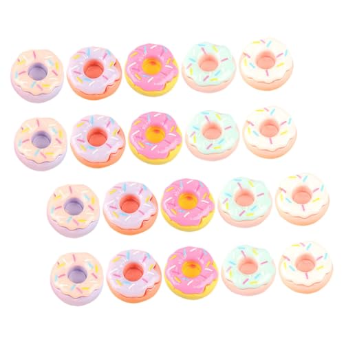 Beaupretty 20 Stück Teiliges Miniatur Donut Realistische Mini Lebensmittelmodelle Farben Gemischt Detailreiche Miniatur Deko für Puppenhaus und DIY Projekte Langlebige Künstliche Food von Beaupretty