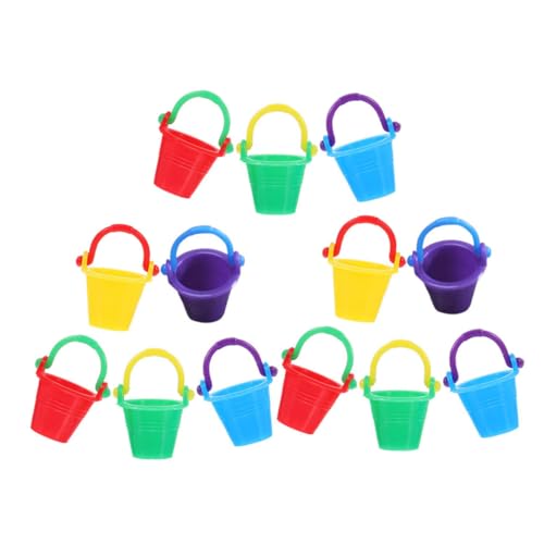 Beaupretty 20 Stück Teiliges Miniatur Eimer aus Langlebigem Kleine Puppenhaus Deko Accessoires Detailreiche Mini Buckets für DIY Basteln und Micro Landschaften Farbiges Puppenhaus Zubehör von Beaupretty