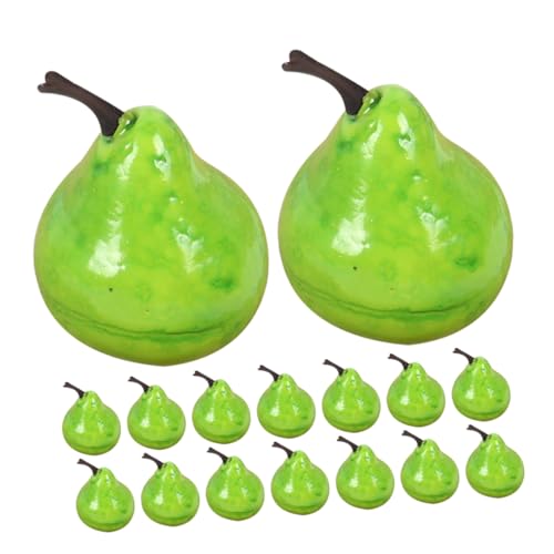 Beaupretty 20 Stück Teiliges Miniatur Kunstbirnen Dekorative Realistische Obstmodelle aus Stabilem Material für Markt Tisch und Schaufensterdekoration Vielseitig Einsetzbar für Spiel und von Beaupretty