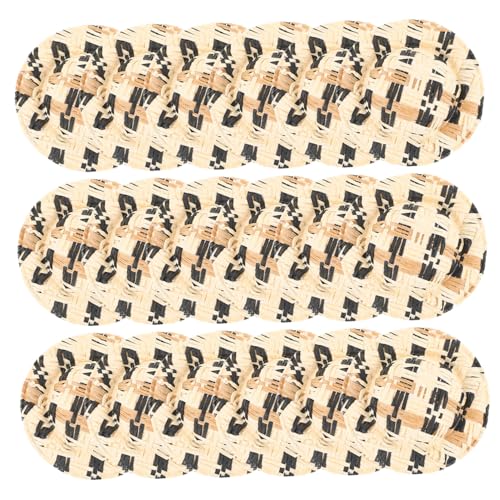 Beaupretty 20 Stück Teiliges Miniatur strohhüte Geflochtene Kleine Bastelmützen für Puppen DIY Dekoration Hautfreundlich Langlebig Detailreiche Handwerkskunst für Bastelprojekte von Beaupretty