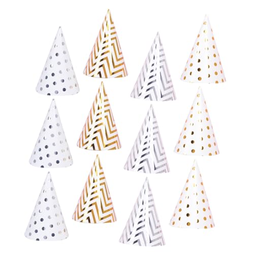 Beaupretty 20 Stück Teiliges Partyhüte für Kegelhüte aus Papier mit Bunten Pompons Wiederverwendbare Geburtstagsmützen Farbenfrohe Geburtstagskopfdeko für Mädchen und Jungen Robust und von Beaupretty