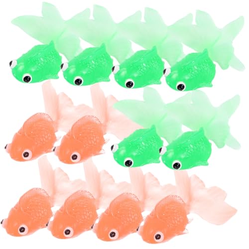 Beaupretty 20 Stück Teiliges Realistische Schwimmende Fake Goldfische aus Flexiblem TPR Material Lebensechte Aquarium Dekoration in Orange und Grün Sicher und Langlebig für Fischbecken und Beaupretty 20 Stück Teiliges Realistische Schwimmende Fake Goldfische aus Flexiblem TPR Material Lebensechte Aquarium Dekoration in Orange und Grün Sicher und Langlebig für Fischbecken und von Beaupretty