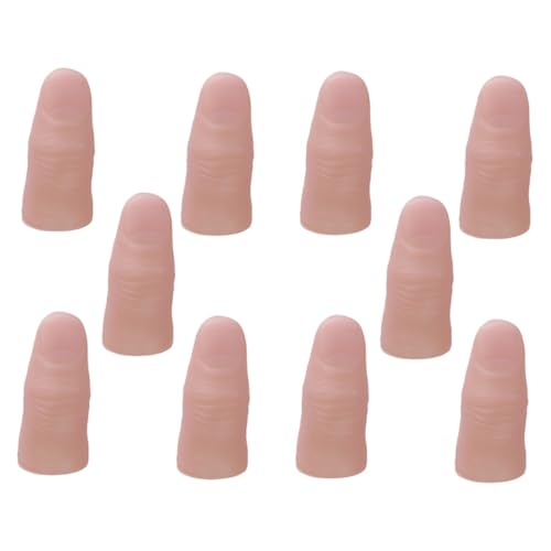 Beaupretty 20 Stück Teiliges Realistische Simulation Daumen Fingerhüllen aus Vinyl Weiche Flexible Bühnenrequisiten für Theater Halloween Cosplay Kostüme und Sammlungen Gruseliges von Beaupretty