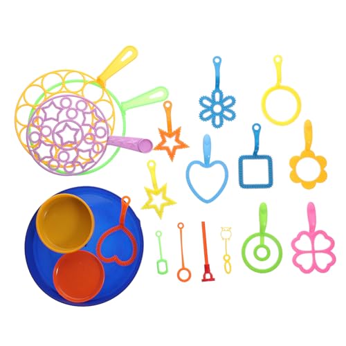 Beaupretty 20 Stück Teiliges Seifenblasen mit Großen und Bunten Zauberstäben Vielseitige Formen für Outdoor Kinderfreundlich für Garten Park und Geburtstagsfeiern Bunte Zufällige Farbe von Beaupretty