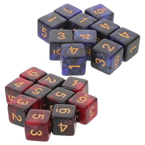 Beaupretty 20 Stück Teiliges Würfel Bunte Zahlenwürfel aus Acryl Sechseitige Standard Würfel für Brettspiele Rollenspiele Lernaktivitäten und Familienspiele Kompakt und Vielseitig Einsetzbar von Beaupretty