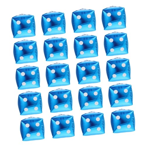Beaupretty 20 Stück Teiliges Würfel Luftballon Aluminiumfolie Würfelballons in Blau Sechseitige Partydeko für Geburtstagsfeiern und Festival Wiederverwendbare Partydekoration mit Glänzendem von Beaupretty