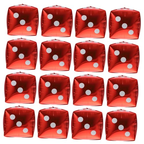 Beaupretty 20 Stück Teiliges Würfel Luftballons Rote Aluminiumfolie für Themenparty Dekoration für Hochzeiten für Fotos und Raumgestaltung Beaupretty 20 Stück Teiliges Würfel Luftballons Rote Aluminiumfolie für Themenparty Dekoration für Hochzeiten für Fotos und Raumgestaltung von Beaupretty