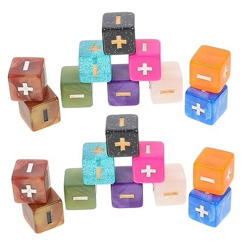 Beaupretty 20 Stück Teiliges Würfel Mathe Würfel Rechenzeichen Lernspielzeug für Vorschule und Grundschule Farbige Arithmetik für Spielerisches Rechnen Lernen und Zufällige Zufällige Farbe von Beaupretty