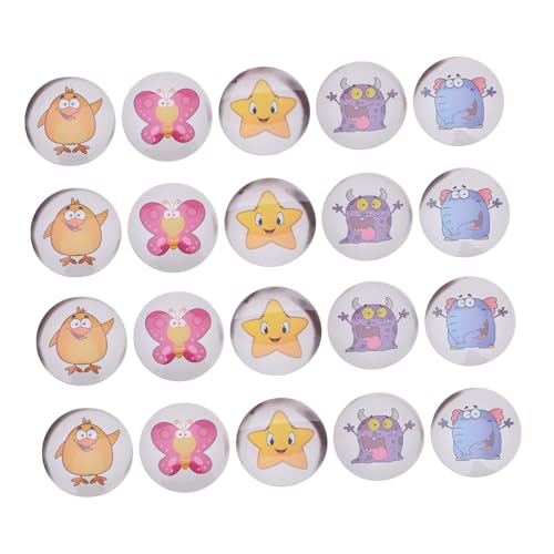 Beaupretty 20 Stück Toilettenaufkleber Farbwechsel Pee Trainingssticker Cartoon Motive Abziehbar Wiederverwendbar Jungen Mädchen Belohnungssystem von Beaupretty