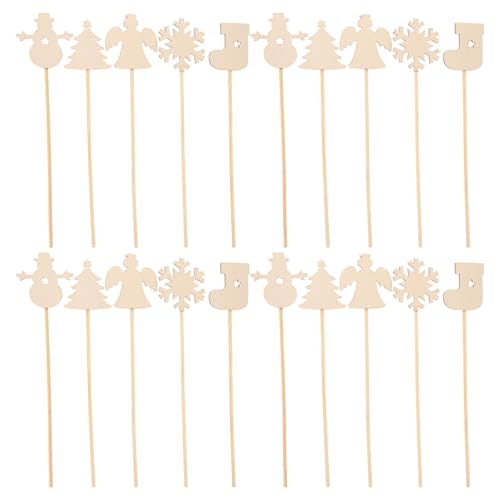 Beaupretty 20 Stück Weihnachtsfee Wand zum Bemalen DIY Engel Schneemann Schneeflocke und Weihnachtsbaum für Kreative Kindergeburtstagsfeiern und Rollenspiele von Beaupretty