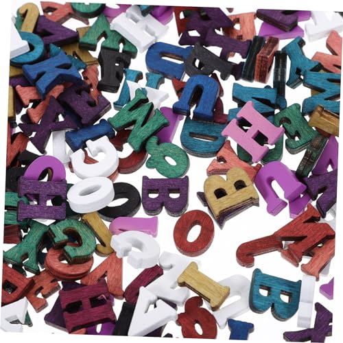 Beaupretty 200 Stück Holzbuchstaben Dekoration DIY Alphabet Buchstaben für Kreative Bastelprojekte Rustikale Holzbuchstaben für Wand und Partydesigns von Beaupretty