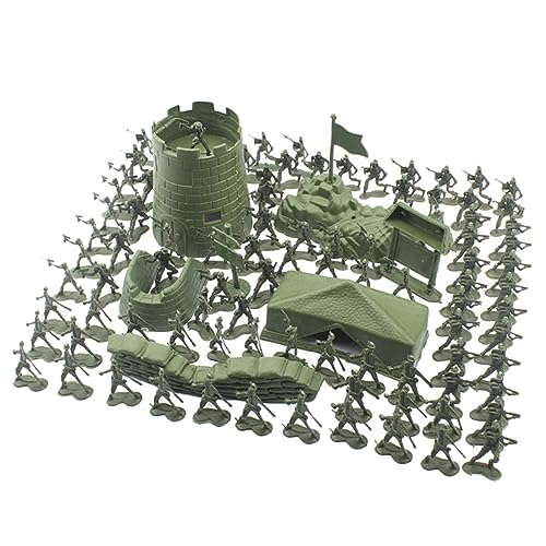 Beaupretty 200 Stück Teiliges Mini Militärfiguren Set aus Kunststoff Kleine Soldaten Spielfiguren in Rot und Grün Robustes für Partyzubehör und Kreatives Fantasiespiel von Beaupretty