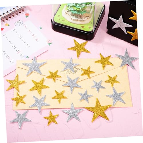 Beaupretty 200 Teiliges Weihnachtsstern aus Glitzerndem Eva Schaumstoff in DREI Selbstklebende Sterne für Kinderbasteln Festliche Dekoration zu Weihnachten Silvester und Geburtstagen von Beaupretty