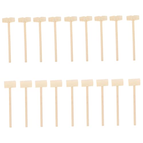 Beaupretty 20Stücke Mini Holzhammer Hämmer für Kreative Spiele DIY Projekte und Hämmern von Kürbissen Sicher und Langlebig für Unbeschwerten Spaß von Beaupretty