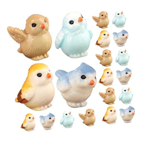 Beaupretty 20stücke Miniatur-papagei Aus Kunstharz Kleine Vogelfiguren Für Heimwerker Miniaturlandschaften Und Raumdekoration Als Sammlerstück Oder Geeignet von Beaupretty