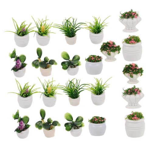 Beaupretty 22 Stück Teiliges Miniatur Puppenhausdekoration Realistisch Gestaltete Künstliche Mini-Pflanzen Wetterfest und Farbecht Miniatur-blumentöpfe für DIY-mikrolandschaft und Kleine Beaupretty 22 Stück Teiliges Miniatur Puppenhausdekoration Realistisch Gestaltete Künstliche Mini-Pflanzen Wetterfest und Farbecht Miniatur-blumentöpfe für DIY-mikrolandschaft und Kleine von Beaupretty