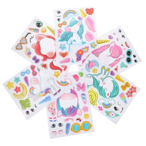 Beaupretty 24 Blatt DIY Einhorn Sticker Kawaii Aufkleber mit Verschiedenen Gesichtsmustern für Kreative Deko und Partygeschenke für Kindergeburtstage und Bastelprojekte Beaupretty 24 Blatt DIY Einhorn Sticker Kawaii Aufkleber mit Verschiedenen Gesichtsmustern für Kreative Deko und Partygeschenke für Kindergeburtstage und Bastelprojekte von Beaupretty
