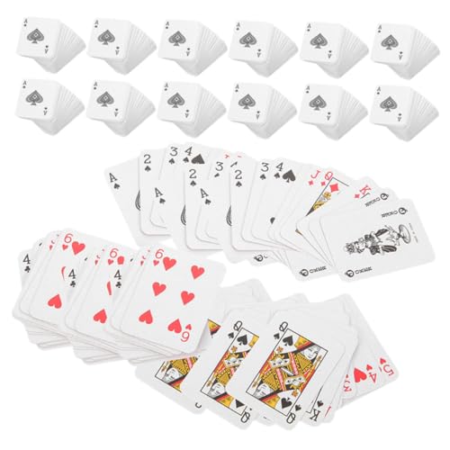 Beaupretty 24 Sätze Mini Karten Deck Kleine Beschichtete Spielkarten Reise Poker Kartenspiel Humorvolle Designs Vielseitig für Party Indoor Outdoor Unterhaltung Geschenk von Beaupretty