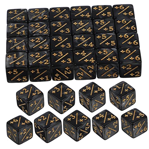 Beaupretty 24 Stück Acryl Würfel Zähler Token für Kartenspiele Kreatives Lernspielzeug für Mathematische Spielsteine für Partys und Familienfeiern Schwarz mit Perlmutt von Beaupretty