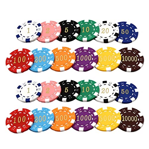 Beaupretty 24 Stück Lernspiel Münzen für Spieltokens und Mahjong Chips zur Belohnung zum Zählen Sortieren und Mathe Lernen von Beaupretty