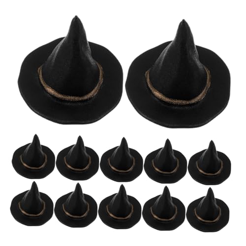 Beaupretty 24 Stück Mini Hexenhüte Schwarz Miniatur Puppenhaus Dekoration Halloween DIY Bastelzubehör für Party Tischdeko Flaschenkappen Beaupretty 24 Stück Mini Hexenhüte Schwarz Miniatur Puppenhaus Dekoration Halloween DIY Bastelzubehör für Party Tischdeko Flaschenkappen von Beaupretty