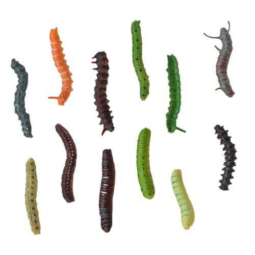 Beaupretty 24 Stück Realistische Fake Wurm Ornamente für Bonsai Landschaftsdekoration Zufällige für Blumentöpfe und Kreative Gestaltung von Beaupretty