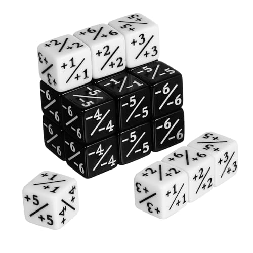 Beaupretty 24 Stück Teiliges Acryl Würfelzähler Große Nummerierte Plus Minus Würfel für Spiel Unterricht Tragbar Klare Zahlen Langlebig Geeignet für Erwachsene von Beaupretty