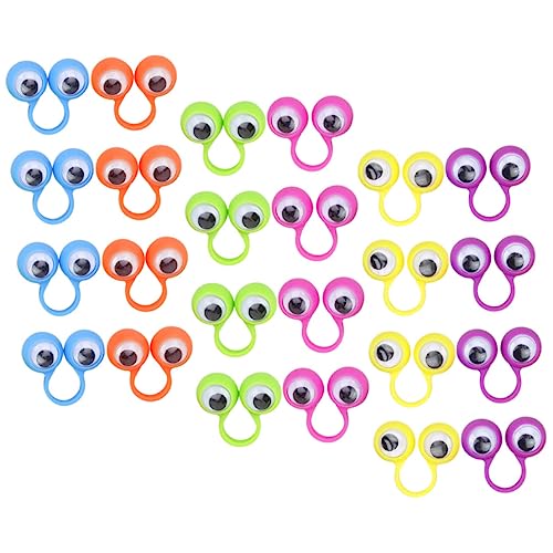 Beaupretty 24 Stück Teiliges Augenring Bunte Bewegliche Fingerpuppen Interaktives für Erwachsene Fördert Kreativität und Kommunikation für Kindergeburtstag und Lernzentren von Beaupretty