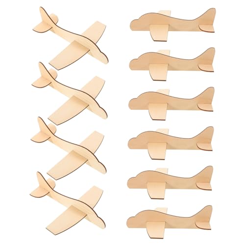 Beaupretty 24 Stück Teiliges Holzflugzeug Bastelset DIY Malspielzeug Unfertige Modellflugzeuge für Kreative Gestaltung und Handwerkliche Bemalbare Spielflugzeuge aus Naturbelassenem Holz von Beaupretty