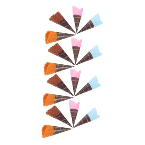 Beaupretty 24 Stück Teiliges Mini Eiscreme Modell Realistische Fake Eiscreme Deko Kindersicher Vielseitig für Shop-Display Fotografie Requisite und DIY Bastelbedarf Farbig Sortiert Kaffee von Beaupretty