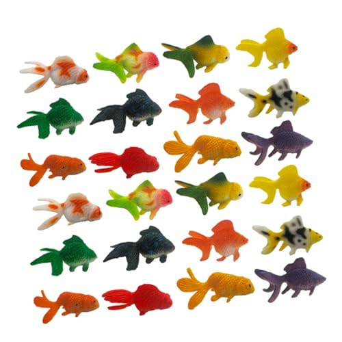 Beaupretty 24 Stück Teiliges Mini Goldfisch Figuren aus Resin Realistische PVC Goldfisch Modelle Dekorative Tisch und Gartentiere für Mikro Landschaften und Aquarium von Beaupretty