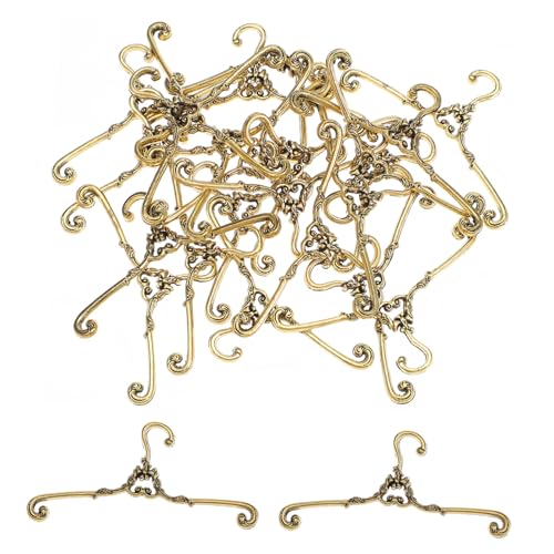 Beaupretty 24 Stück Teiliges Mini Kleiderbügel Puppenhaus Zubehör aus Metall Kleine Kleiderbügel für Puppenkleidung Leicht Bruchsicher mit Glatten Oberflächen und Abgerundeten Kanten zur von Beaupretty