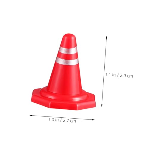 Beaupretty 24 Stück Teiliges Mini Verkehrskegel aus Robustem PP Realistisch Gestaltete Markierungskegel für Verkehrssicherheitslernen und DIY Parkplatzzubehör für Innenbereiche und Spielsets von Beaupretty