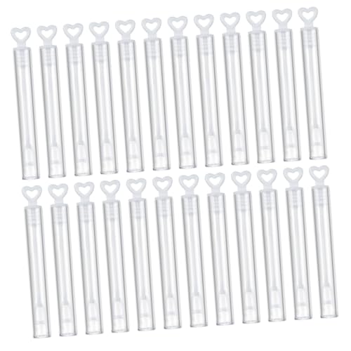 Beaupretty 24 Stück Teiliges Nachfüllbarer Mini Herz Seifenblasenstäbe für Hochzeit Party Kindergeburtstag Wiederverwendbar Leicht Dekorativ für Indoor Outdoor Spaß und Geschenke von Beaupretty