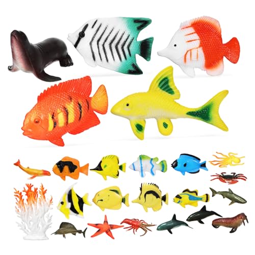 Beaupretty 24 Stück Teiliges Realistische Meerestiere Figuren und Tropische Fische Abnehmbare Tiermodelle als Edukatives und Dekorative Aquarium Deko für Lernzwecke Beaupretty 24 Stück Teiliges Realistische Meerestiere Figuren und Tropische Fische Abnehmbare Tiermodelle als Edukatives und Dekorative Aquarium Deko für Lernzwecke von Beaupretty