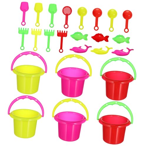 Beaupretty 24 Stück Teiliges Sandspielzeug Set für Bunte Mini Strandeimer aus Langlebigem Material für Strand und Sandkastenspiel Fördert Kreatives und Eltern Junge Mädchen Aktivitäten von Beaupretty
